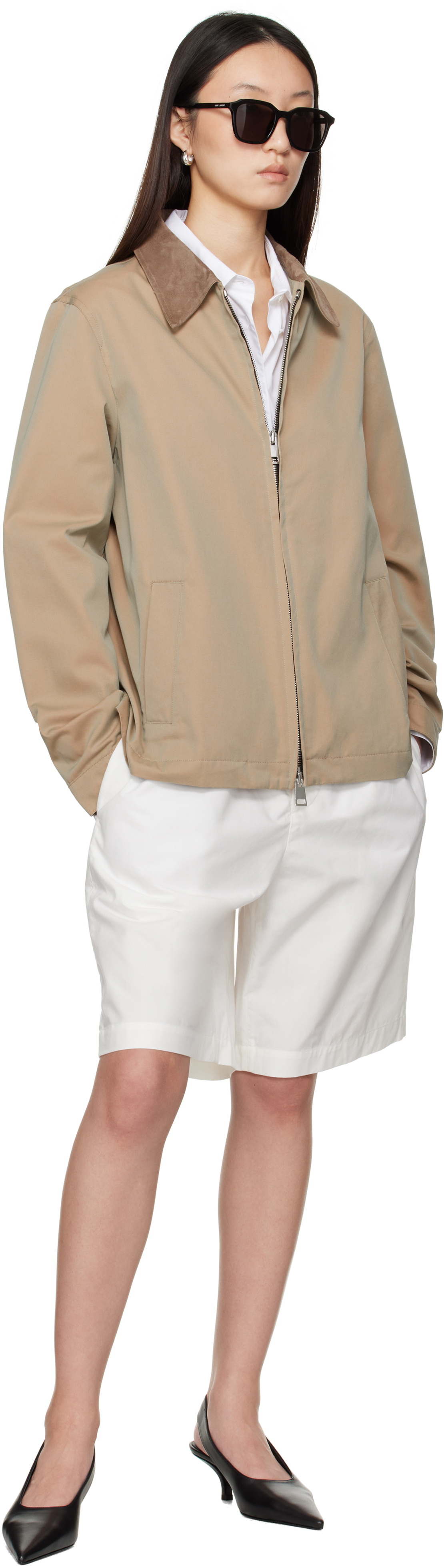 Meta Campania Collective Beige Owen Cotton Tonic Coaching Jacket