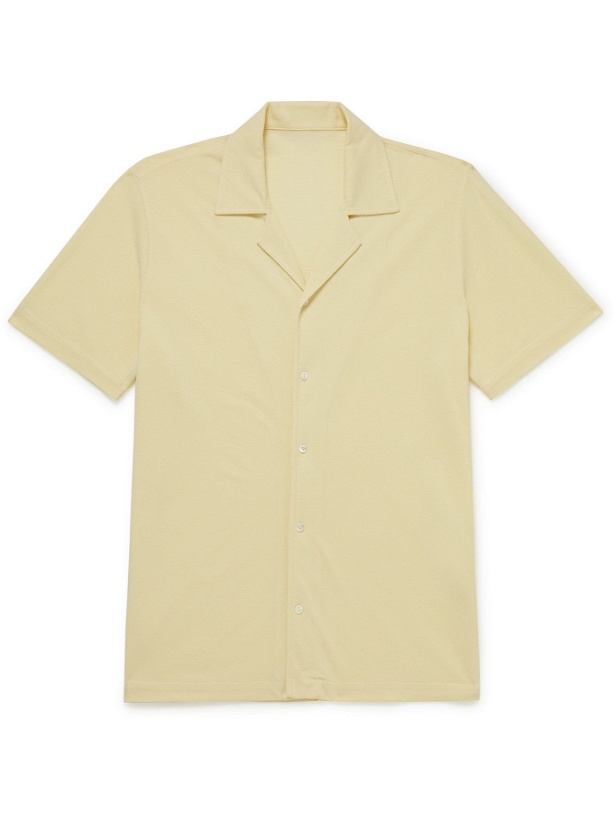 Photo: Stòffa - Camp-Collar Cotton-Piqué Shirt - Yellow