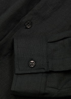 Gusari Utility Linen Shirt Black