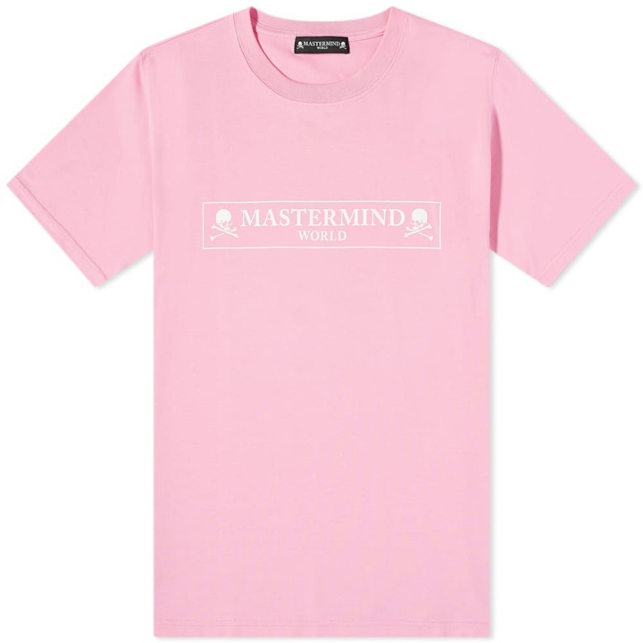 Photo: MASTERMIND WORLD Men's Regular Box Logo T-Shirt in Pink