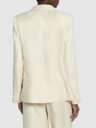 WEEKEND MAX MARA Nalut Linen Canvas Single Breast Blazer