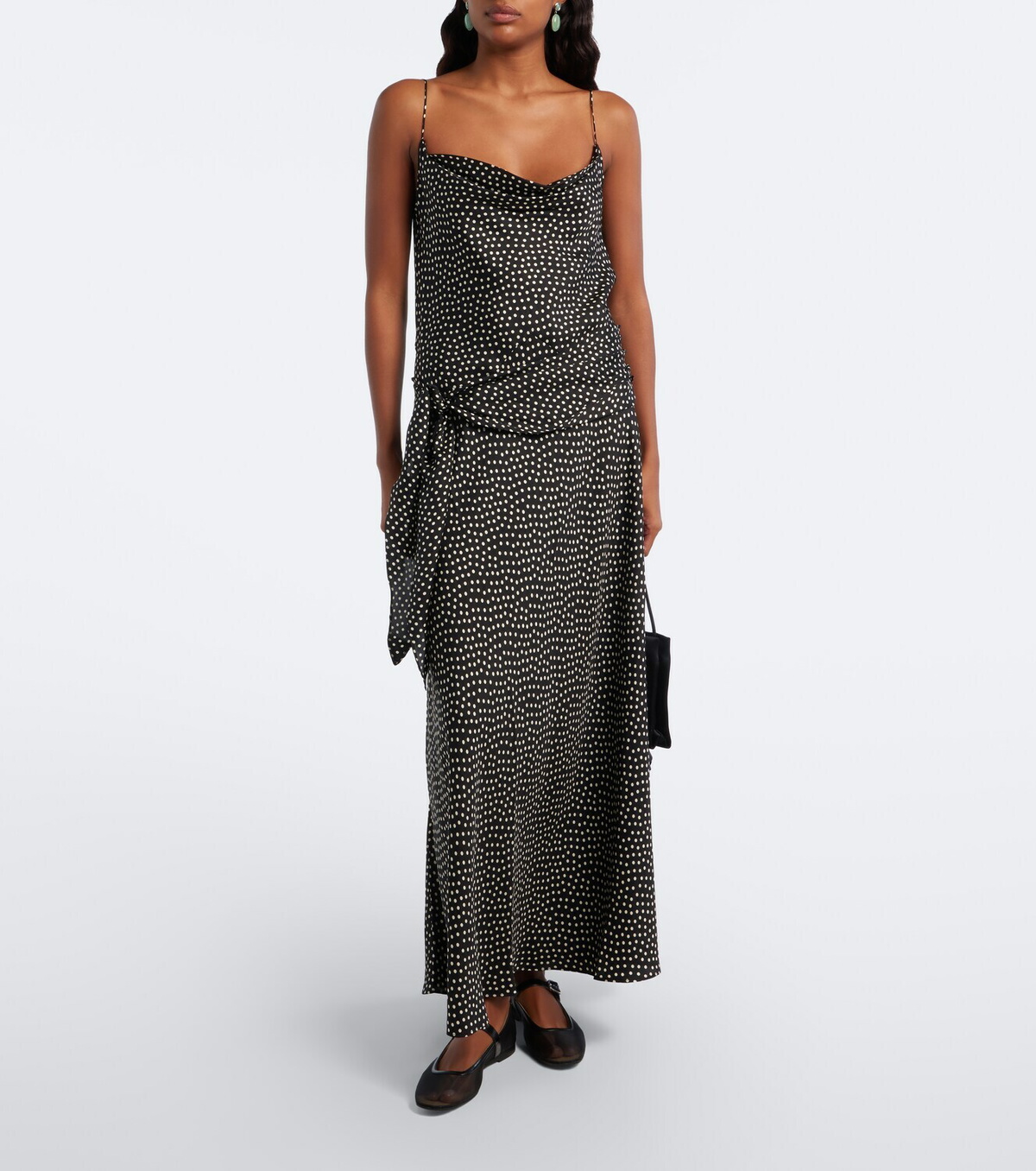 Dôen Silvanie silk-blend twill midi dress