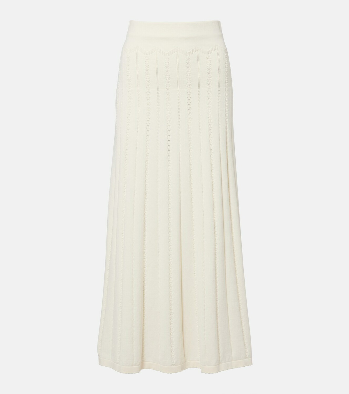 Faithfull Mieralla pointelle cotton-blend maxi skirt