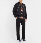 Valentino - Valentino Garavani Flycrew Leather-Panelled Suede Sneakers - Men - Blue
