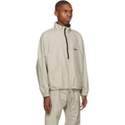 Essentials Beige Half-Zip Track Jacket