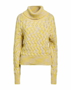 Manila Grace Womens Turtleneck in Yellow