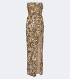 Rachel Gilbert Pepito embellished bustier gown