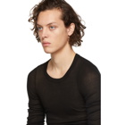 Rick Owens Black Rib Long Sleeve T-Shirt