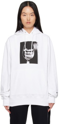 Helmut Lang White Photo Hoodie