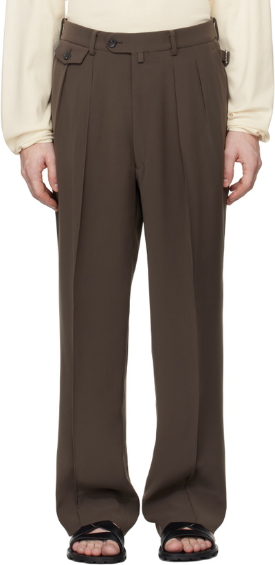 Photo: RAINMAKER KYOTO Brown Wide Trousers