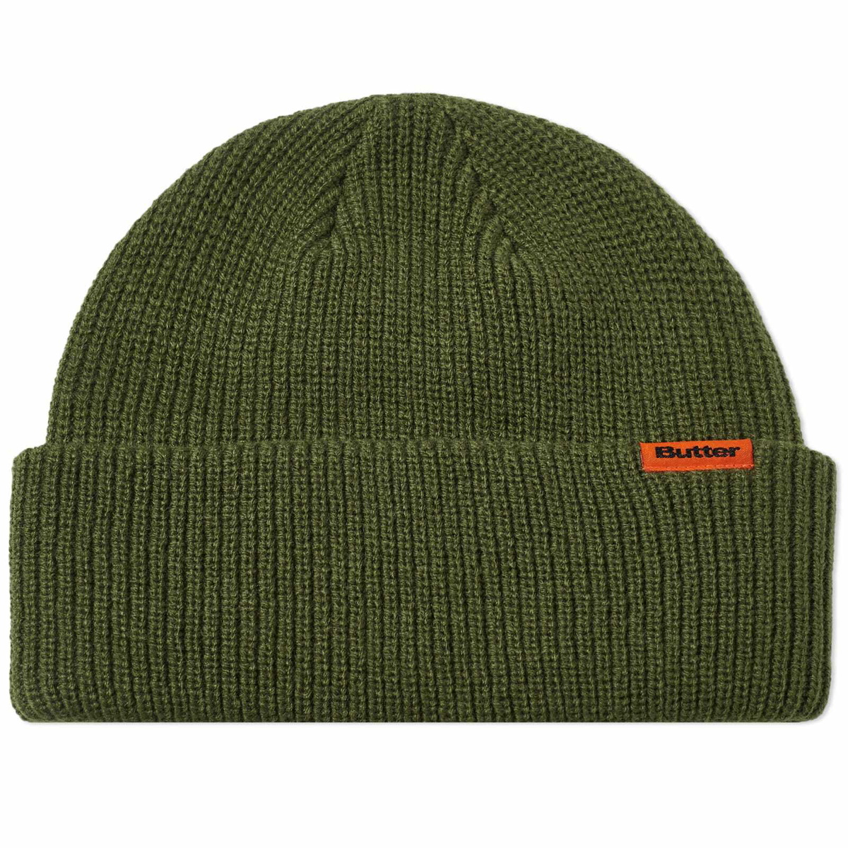 Butter Goods Men's Tall Wharfie Beanie in Army Butter Goods