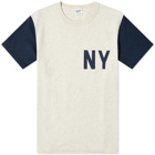 Velva Sheen 2 Tone NY Baseball Tee