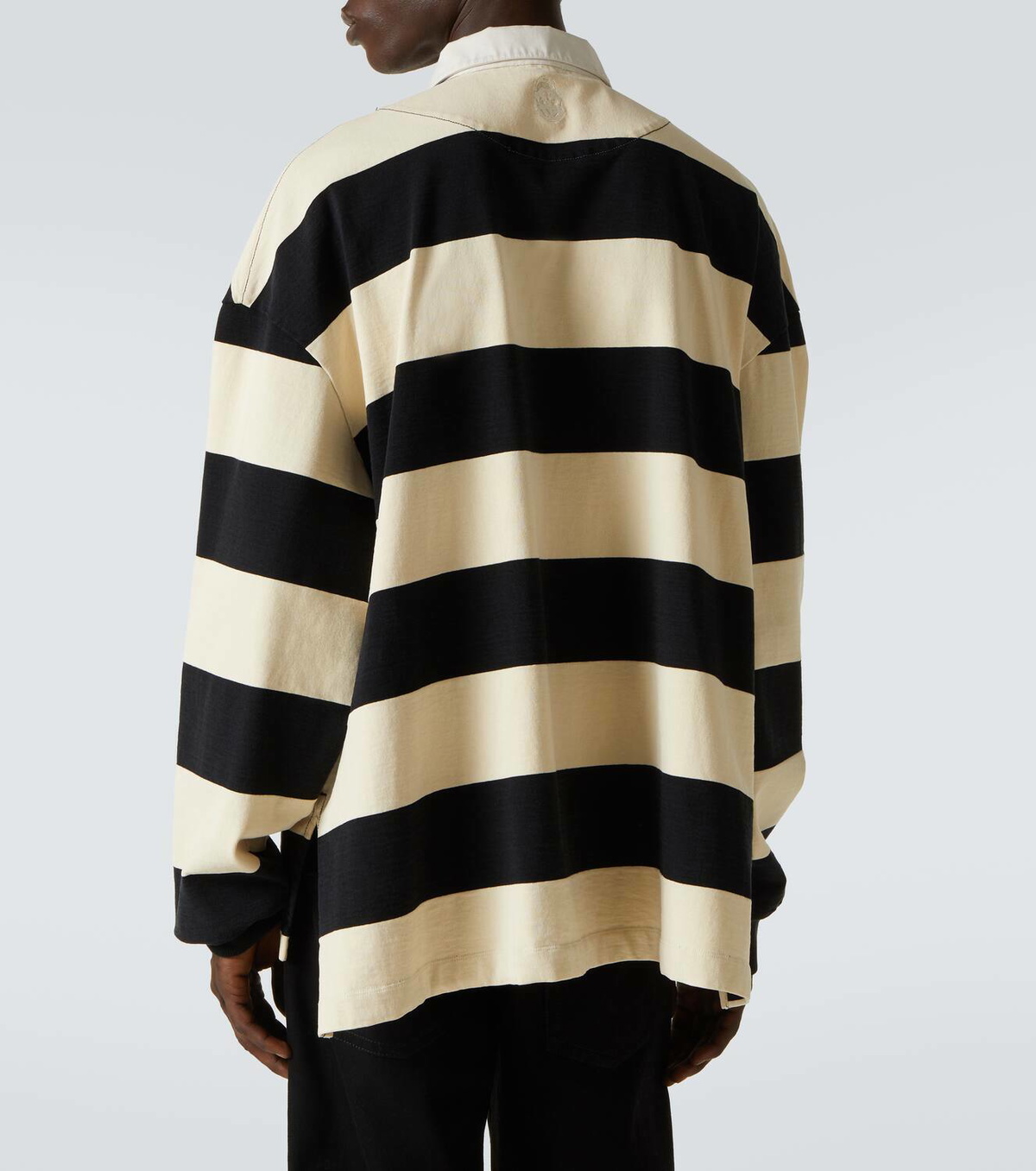 Alexander McQueen Striped cotton rugby shirt
