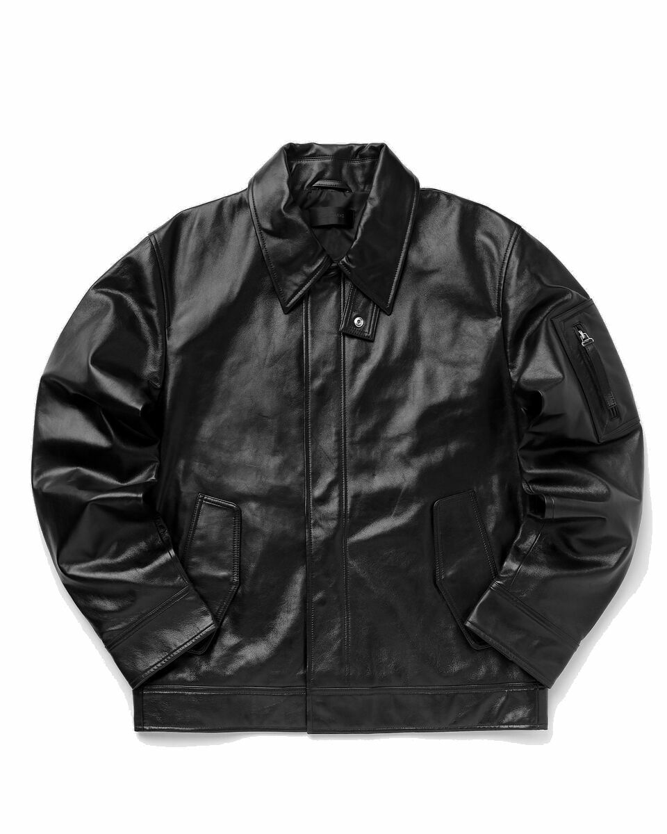 Photo: Helmut Lang Leather Jkt.Veg Anti Black - Mens - Coats|Overshirts