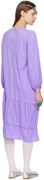 Ashley Williams Purple 3D Bow Maxi Dress