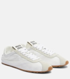 Miu Miu Plume suede-trimmed sneakers
