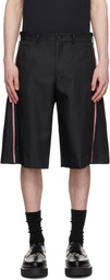 Comme des Garçons Homme Plus Black & Pink Thick Gabardine Zip Shorts