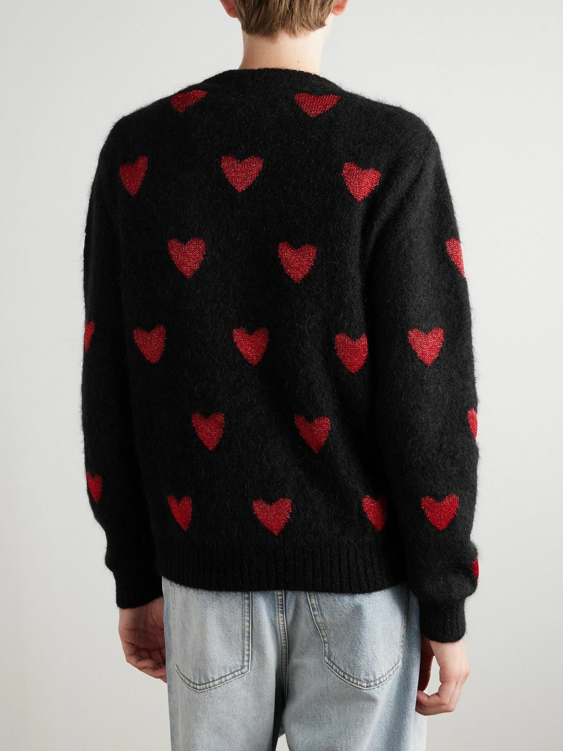 ニット・セーター Valentino Wool And Mohair Sweater With Lurex Hearts Wool and mohair sweater with lurex hearts VALENTINO - Nugnes1920