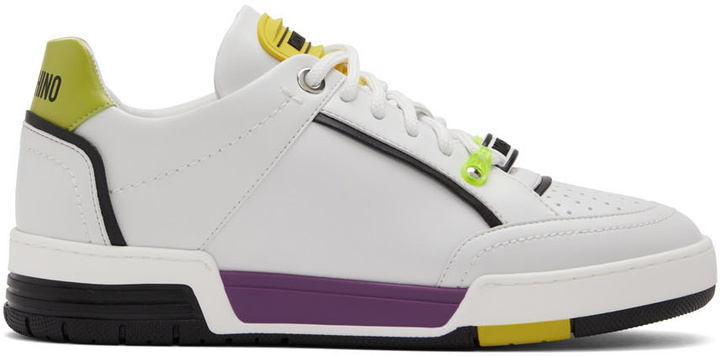 Photo: Moschino White Streetball Sneakers