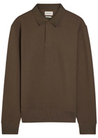 Oliver Spencer Amery Waffle-knit Polo Shirt Brown