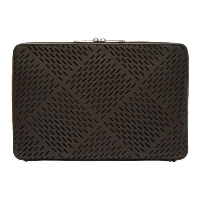 Photo: Bottega Veneta Brown Leather Perforated Document Holder