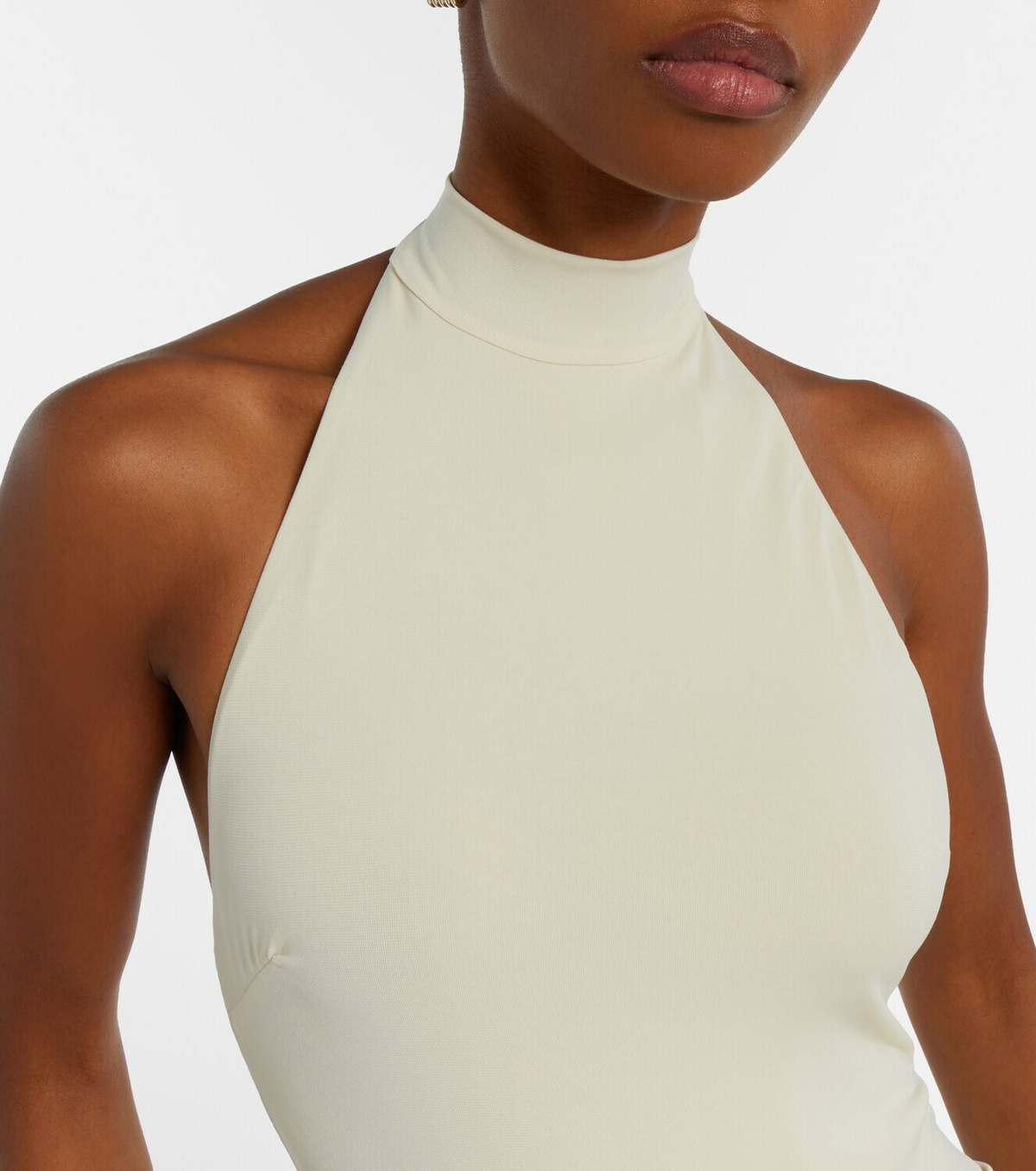 Bananhot Zoya draped halterneck maxi dress