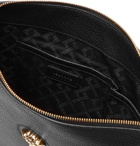 Versace - Logo-Detailed Full-Grain Leather Messenger Bag - Men - Black