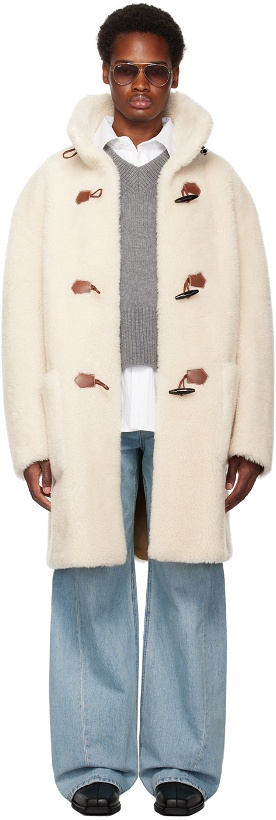 Photo: System Off-White Oversized Faux-Shearling Coat