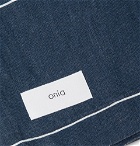 Onia - Printed Linen Beach Blanket - Navy