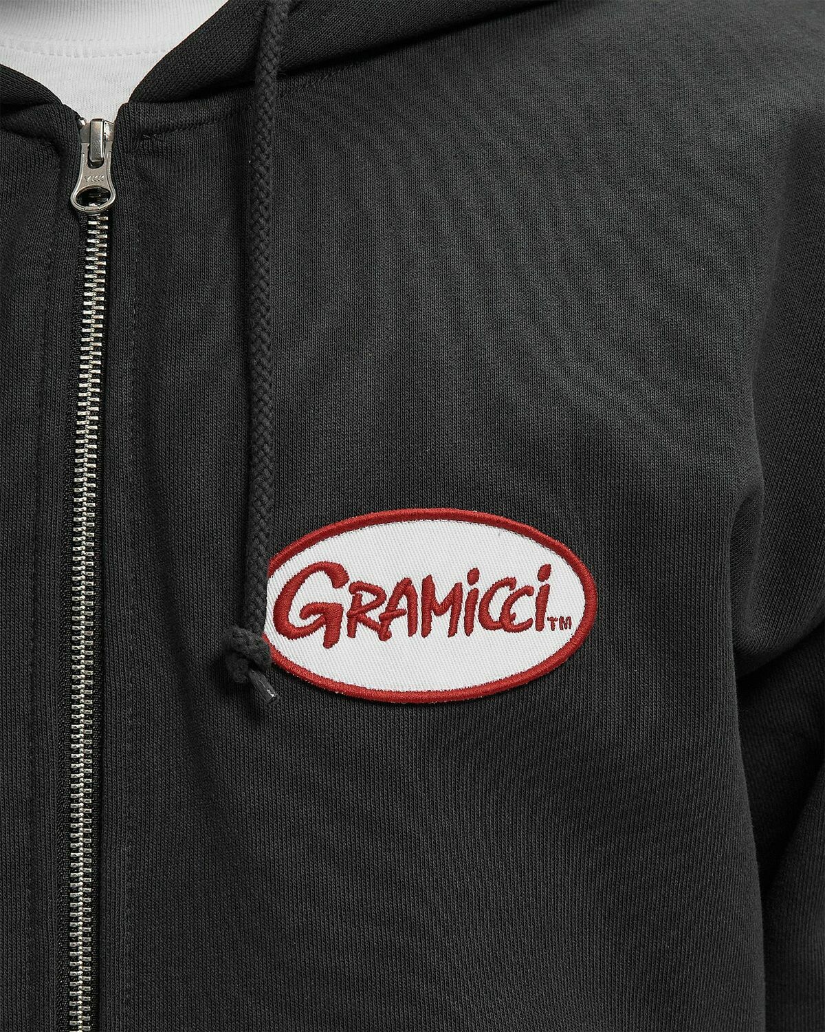 OVAL PATCH ZIP HOODED SWEATSHIRT