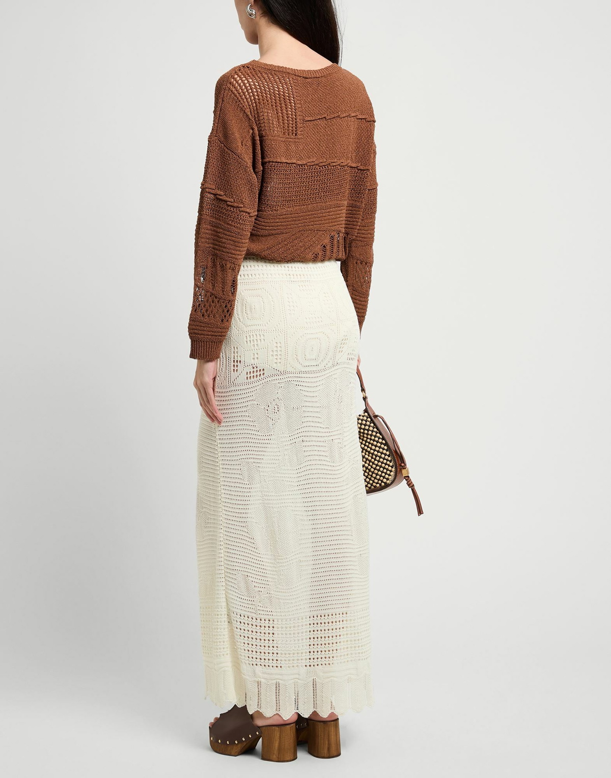 Manila Grace Womens Sweater in Brown