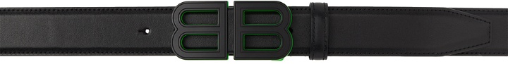 Photo: Balenciaga Black & Green BB Hourglass Belt
