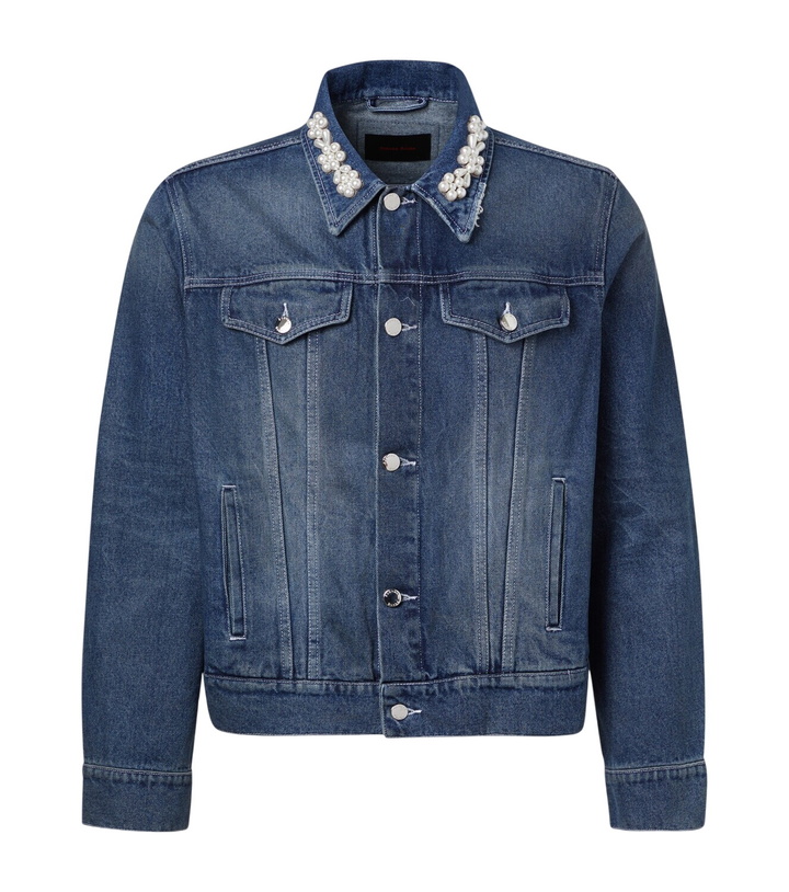 Photo: Simone Rocha Embellished cropped denim jacket