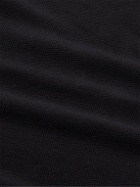 Caruso - Contrast-Tipped Cotton-Piqué Polo Shirt - Black