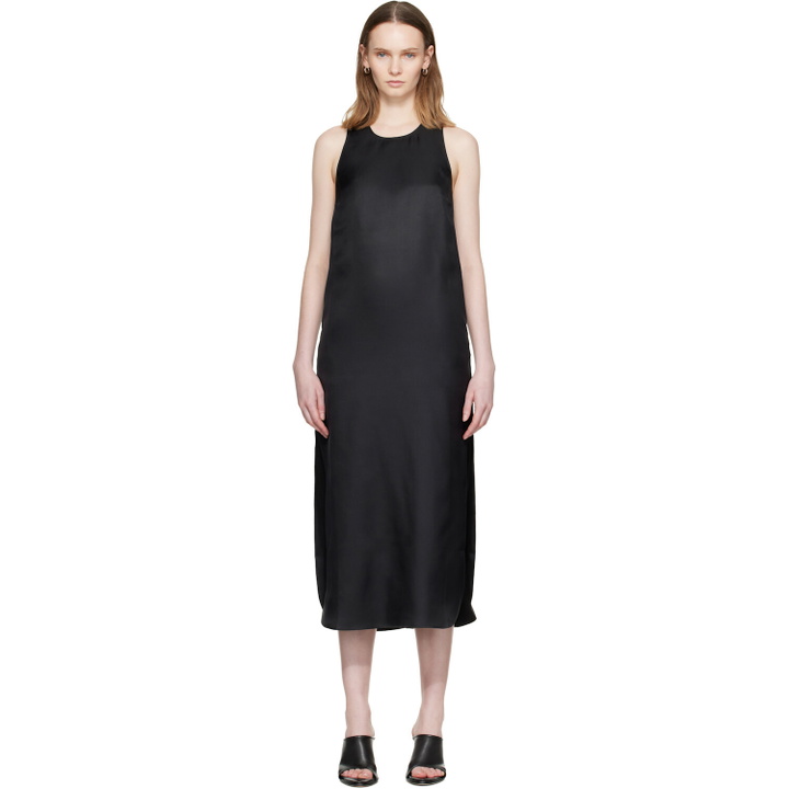 Photo: Loulou de Saison Black Paloma Silk Maxi Dress