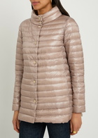 Herno Reversible Padded Shell Jacket Pink And White