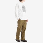 Engineered Garments Men's Printed Cross Long Sleeve T-Shirt in White