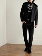 Yves Salomon - Shearling-Trimmed Wool and Cashmere-Blend Jacket - Black