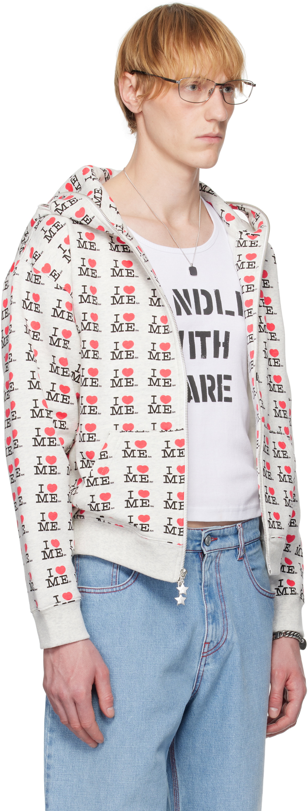 ASHLEY WILLIAMS butterflyジップフーディ Ashley Williams Pink 'I Heart Me' Butterfly Zip Hoodie