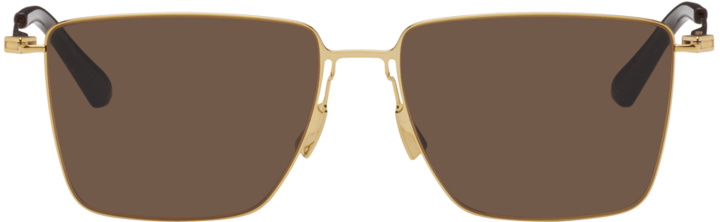 Photo: Bottega Veneta Gold Ultrathin Sunglasses