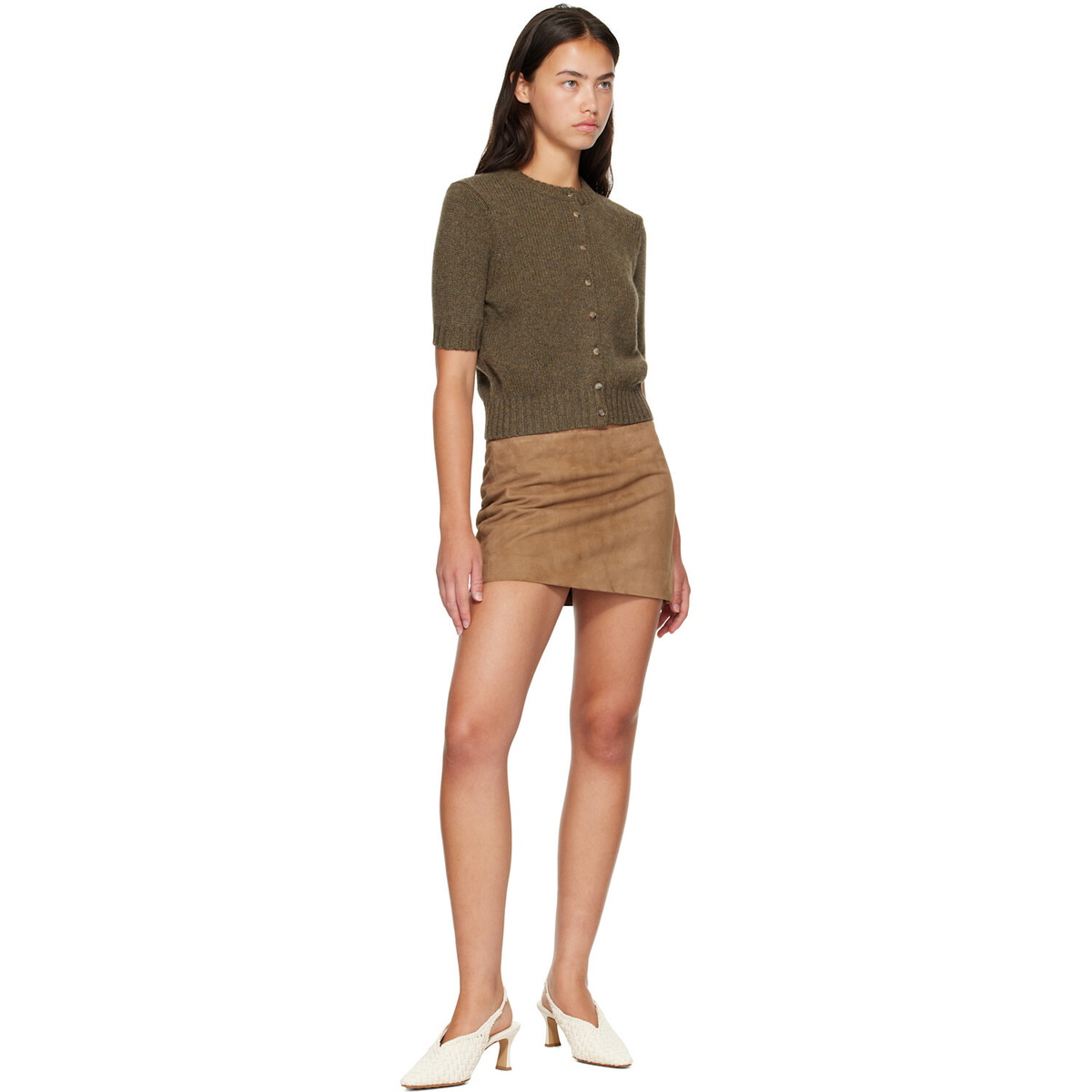 KHAITE Khaki Nora Cardigan