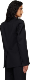Victoria Beckham Black Shawl Collar Tux Blazer