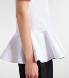 Alaïa Peplum cotton jersey T-shirt