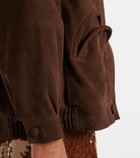 Blazé Milano Cleo suede bomber jacket