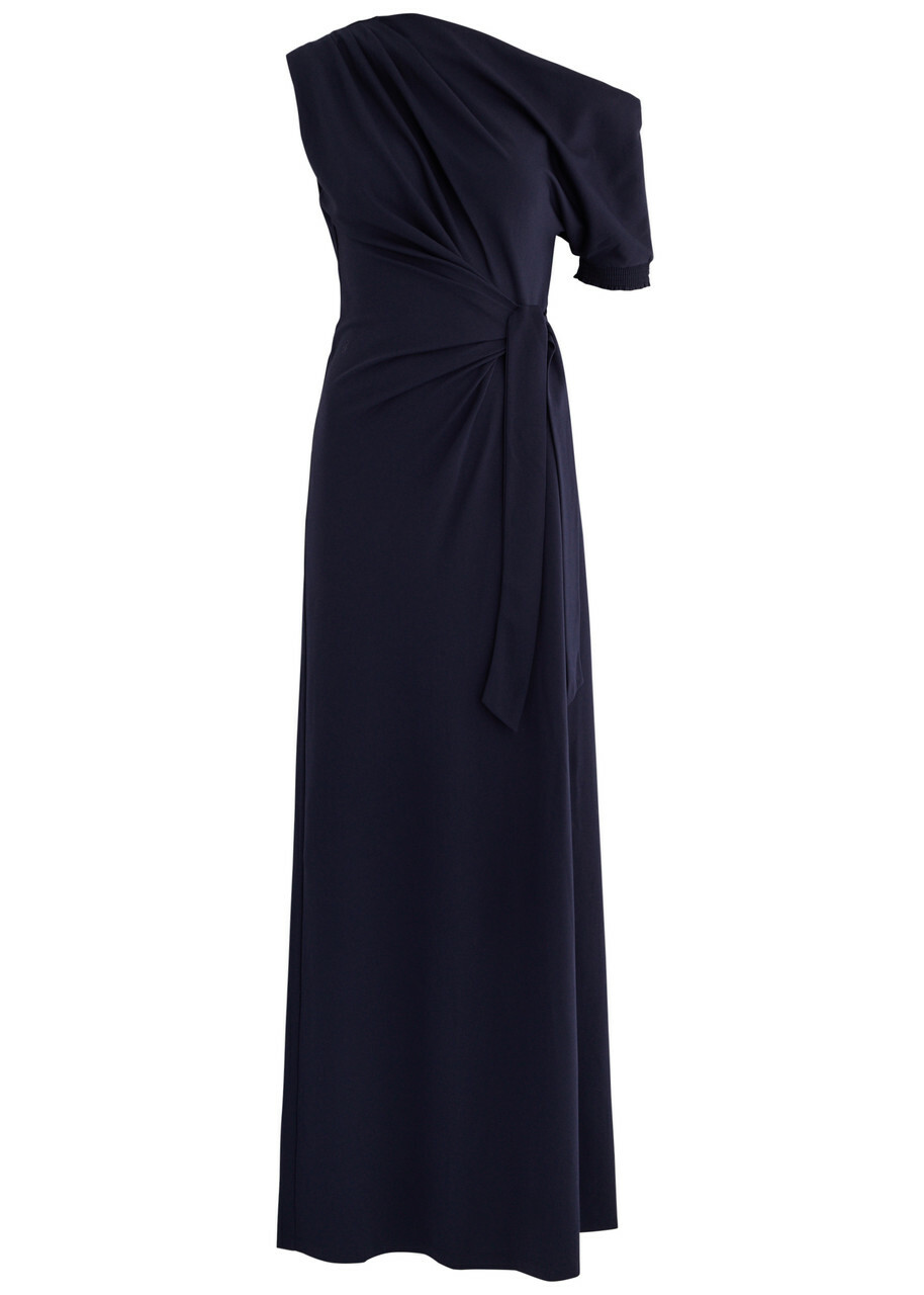 Diane von Furstenberg Rafael asymmetric lamé maxi dress