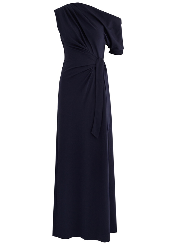 Photo: Diane Von Furstenberg Avi Wrap-effect Jersey Maxi Dress Dark Navy