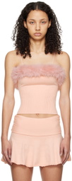 GUIZIO Pink Square Neck Camisole