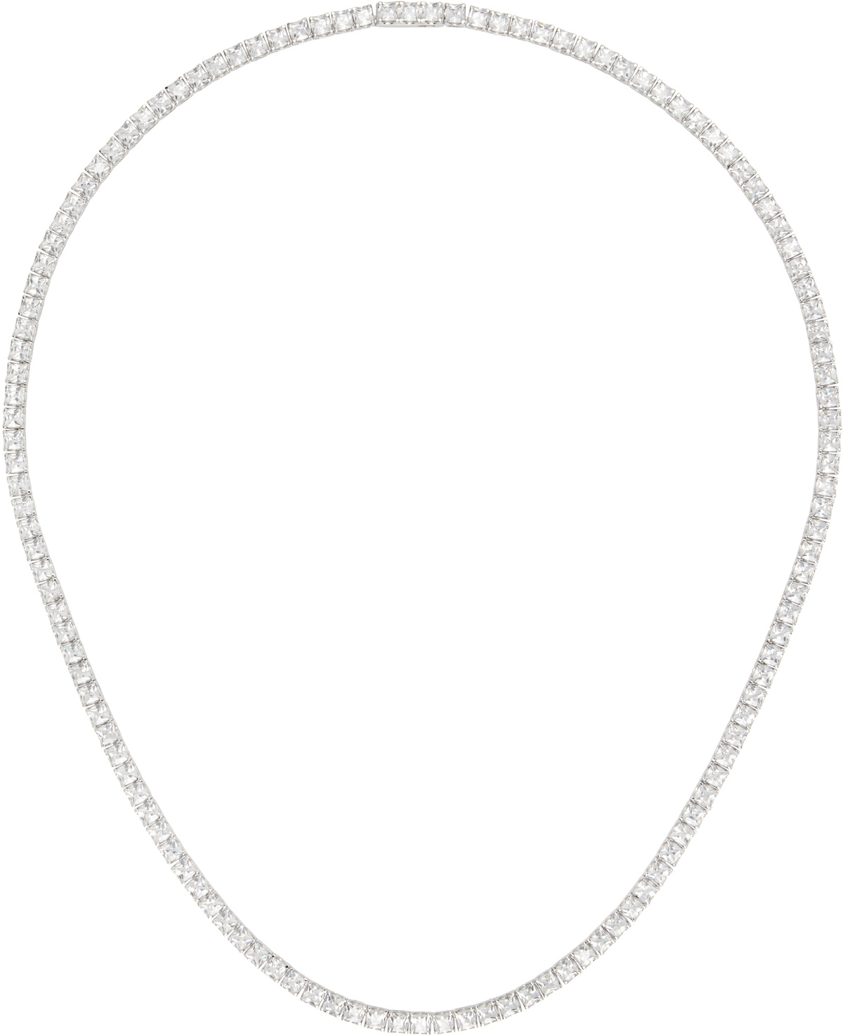 Hatton Labs Silver Facet Tennis Chain Necklace