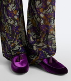 Gianvito Rossi Tasseled velvet loafers