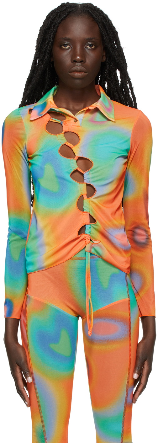 AVAVAV Multicolor Cut-Out Shirt